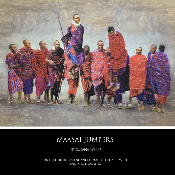 MAASAI JUMPERS Fine Art Print - Picture 1 of 4